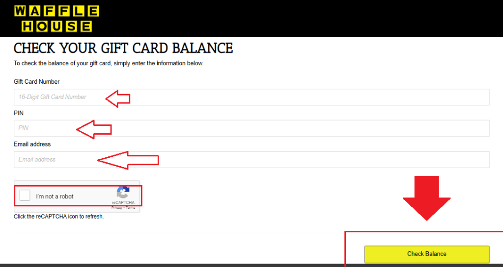 Waffle House Gift Card Check